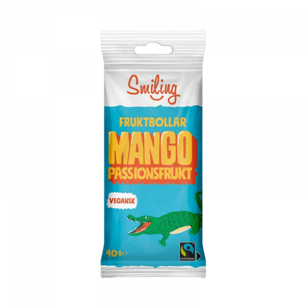 Fruktbollar Mango & Passionsfrukt 40g - Smiling - Piggabutiken.se Fruktbollar Mango & Passionsfrukt 40g - Smiling - Piggabutiken.se